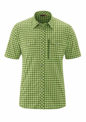 Maier Sports PEYO SS HEMD MEN (green check)