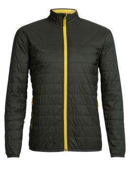 Icebreaker  MENS HYPERIA LITE JACKET (Kale/Sulfur)