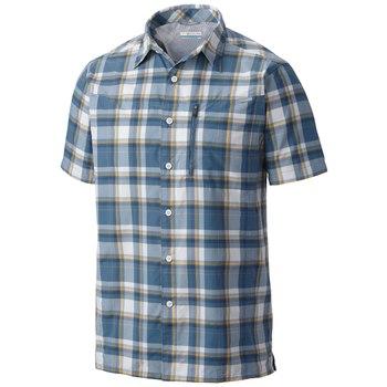Columbia SILVER RIDGE PLAID SS SHIRT MEN (steel plaid)