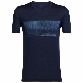 Icebreaker MENS TECH LITE SS CREWE HARD RAIN (Midnight Navy)
