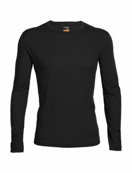 Icebreaker  MENS OASIS LS CREWE (Black)