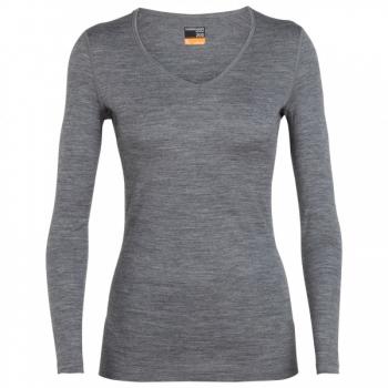 Icebreaker WMNS 200 OASIS LS V (Gritstone HTHR)