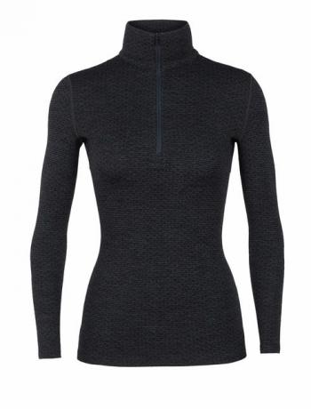 Icebreaker WMNS 250 VERTEX LS HALF ZIP MOUNTAIN DASH (Jet HTHR/Black)