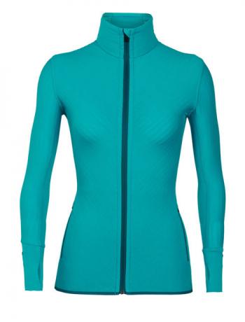 Icebreaker WMNS DESCENDER LS ZIP (ARCTIC TEAL/Kingfisher)