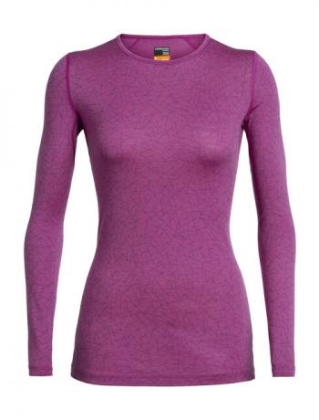 Icebreaker WMNS 200 OASIS LS CREWE SKY PATHS (amore)