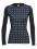 Icebreaker  WMNS OASIS LS CREWE ALIGN  (Black/Snow/Black)