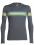 Icebreaker  MENS OASIS LS CREWE CORONET STRIPE  (Monsoon/Cactus)