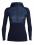 Icebreaker WMNS ELLIPSE LS HALF ZIP HOOD (Midnight Navy/Ice Blue)